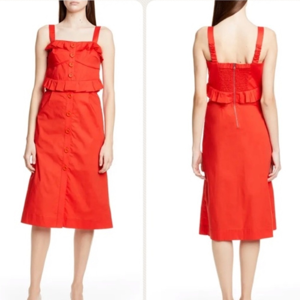 Sea New York Ruffle Corset Midi Dress